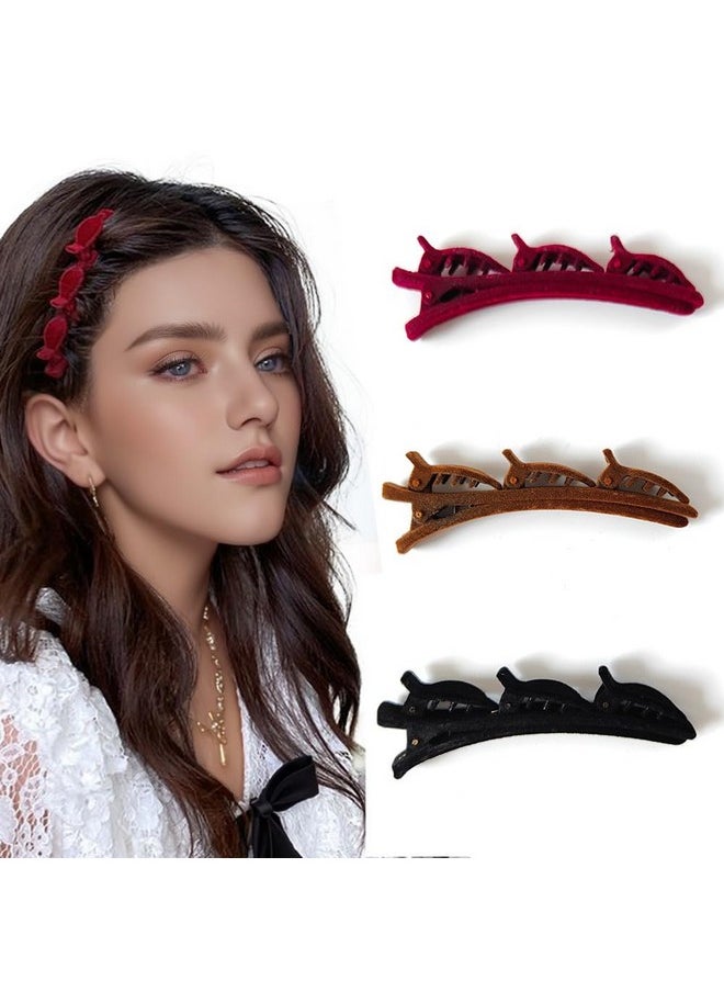 Etncy Life Braided Hair Clips Hair Accessories For Styling Lift Up Style Triple Hair Clip For Women And Girls (Style13Pcs)  - Image 1
