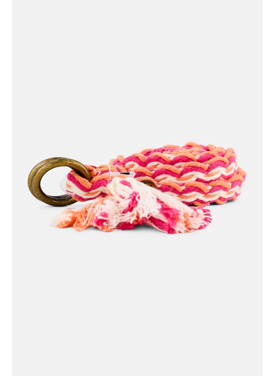 Scotch & Soda Women Cotton Braided Belt With Gold Buckle, Multicolor  - Image 1