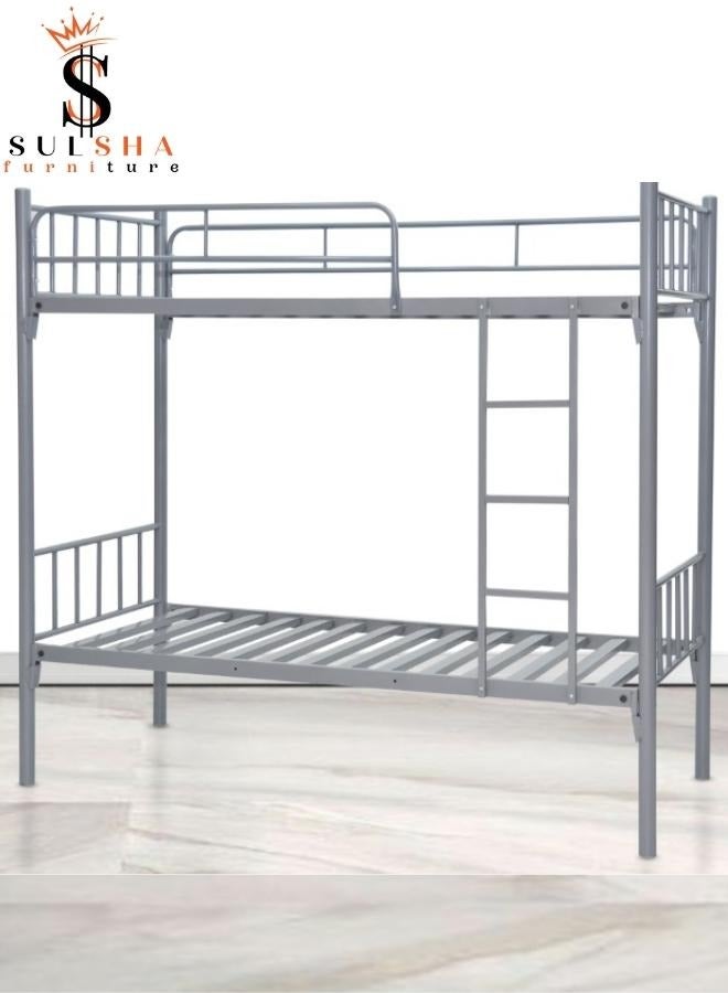 ALWASIT HOME Heavy Duty Bunk Bed 90x190 Cm Grey Color - Image 3
