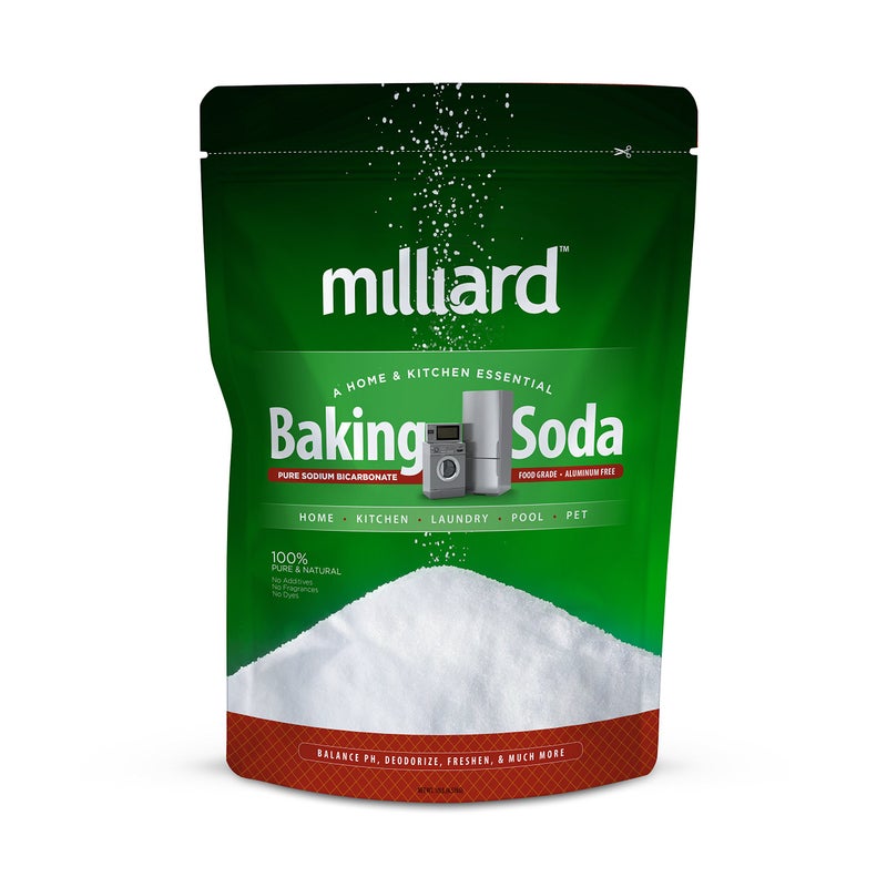 Milliard 10lbs Baking Soda / Sodium Bicarbonate USP - 10 Pound Bulk Resealable Bag - Image 1