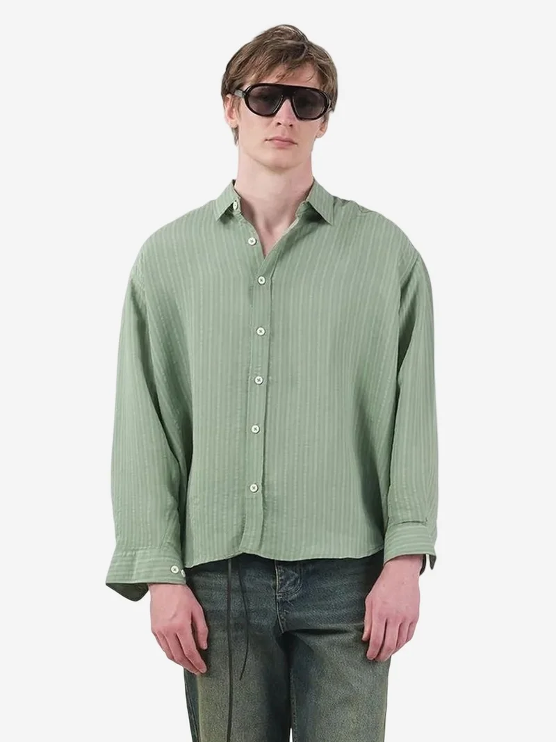 GIESTO Casual Striped Long Sleeve Button-Up Shirt