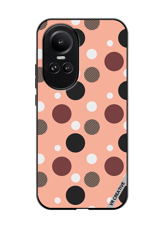 VR CREATIVE Protective Case Cover For Oppo Reno 10 A Seamless Dotted Pattern Design Multicolour - Image 1