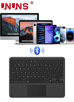 UNUNS Wireless Bluetooth Keyboard with Touchpad,7 Colors Backlit Keyboard With Trackpad,Ultra-Slim 10 Inch Universal Rechargeable Keyboard For iOS/Android/Windows/Mac/Microsoft/Samsung Device  - Image 5