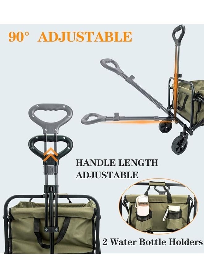 Folding Wagon,Portable with W Heels, 80kg Beach Wagon,Wide Big360 Wheels &,Outdoor, beach, camping, shopping,pets FW-005 - Image 2