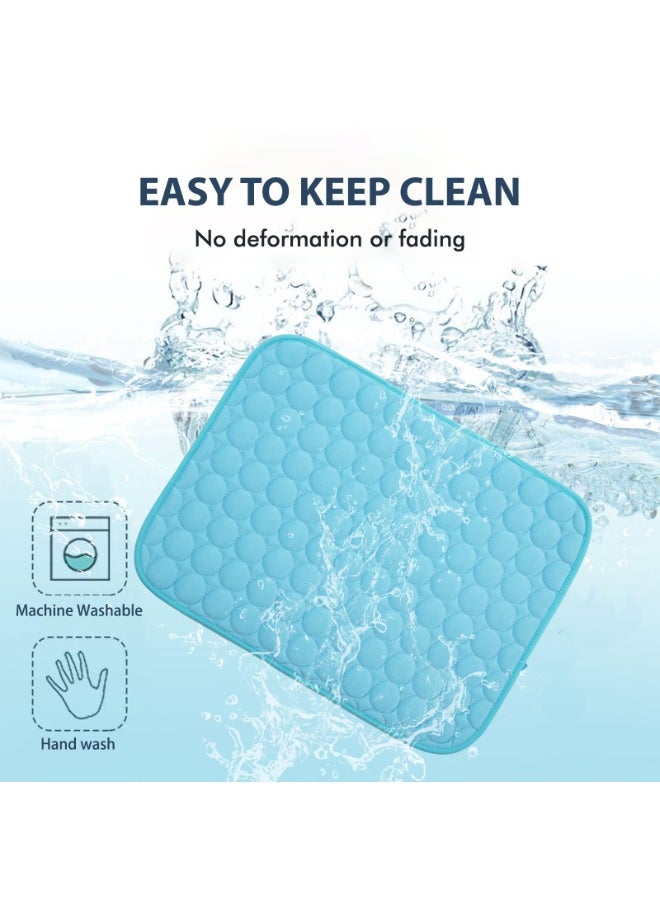 Generic Summer Cooling Mat & Sleeping Pad, Materials Safe, Easy Carry, EZ Clean. Keep Cooling for Pets, Kids and Adults.(Blue)  - Image 5