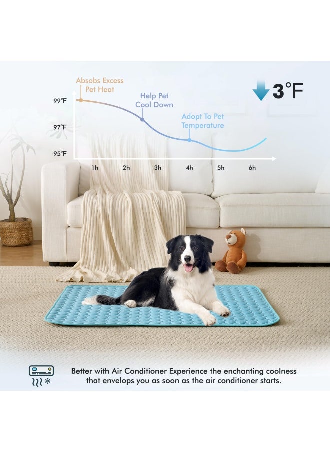Generic Summer Cooling Mat & Sleeping Pad, Materials Safe, Easy Carry, EZ Clean. Keep Cooling for Pets, Kids and Adults.(Blue)  - Image 2
