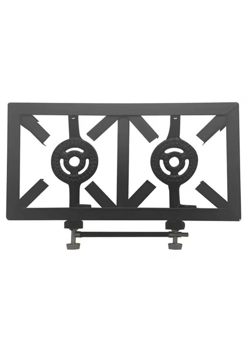 Denx 2 burner gas stove black - Image 3