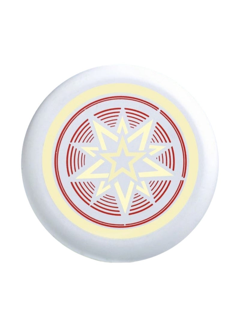 Luminous Frisbee 20cm Children's Frisbee Soft Rubber PU Material, Suitable for Outdoor Sports and Pets and Outdoor Competitive Games, Ideal Holiday Gift - Diameter 20cm - White - Image 1