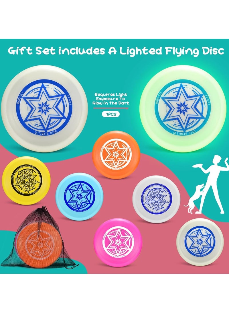 Luminous Frisbee 20cm Children's Frisbee Soft Rubber PU Material, Suitable for Outdoor Sports and Pets and Outdoor Competitive Games, Ideal Holiday Gift - Diameter 20cm - White - Image 2