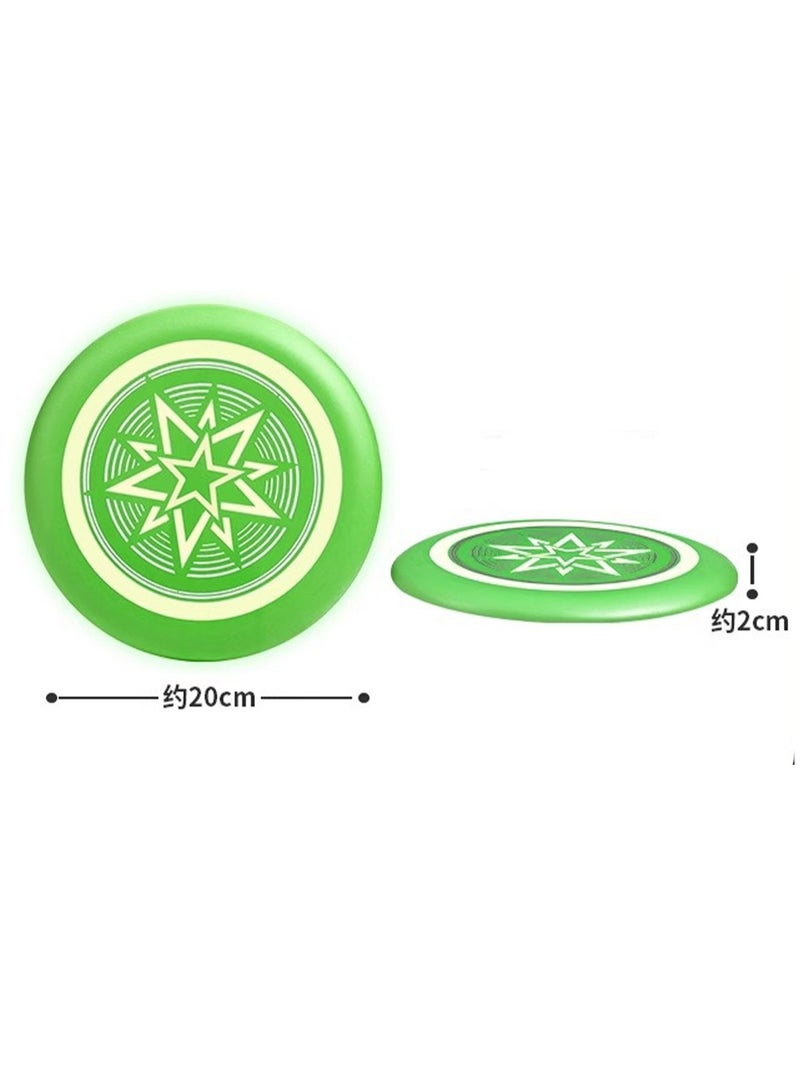 Luminous Frisbee 20cm Children's Frisbee Soft Rubber PU Material, Suitable for Outdoor Sports and Pets and Outdoor Competitive Games, Ideal Holiday Gift - Diameter 20cm - White - Image 3