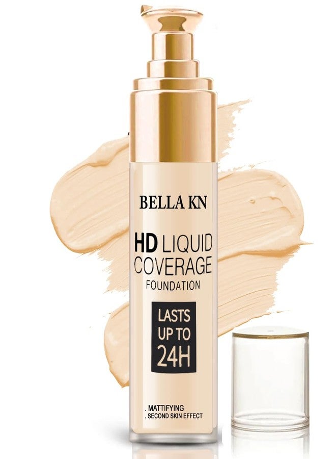 Adbeni Imported HD Liquid Coverage Foundation | Waterproof, Mattifying Effect, Lasts Up to 24 Hours | Flawless Finish & Long-Lasting Wear - Image 1