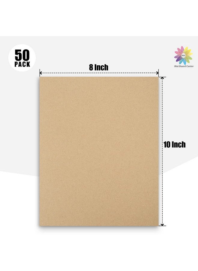 MBC MAT BOARD CENTER Mat Board Center 50 Corrugated Cardboard Sheets 8X10 Inches Flat Card Board Inserts For Packing Shipping Mailing Diy Crafts - Image 2