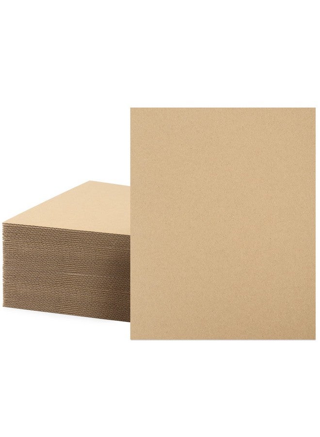MBC MAT BOARD CENTER Mat Board Center 50 Corrugated Cardboard Sheets 8X10 Inches Flat Card Board Inserts For Packing Shipping Mailing Diy Crafts - Image 1
