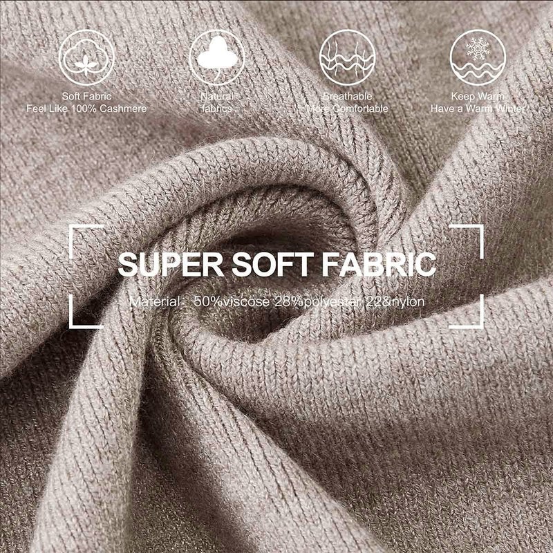 PULI Womens Large Cross Front Poncho Sweater Wrap Topper Knitted Elegant Shawls Cape for Fall Winter - Image 5