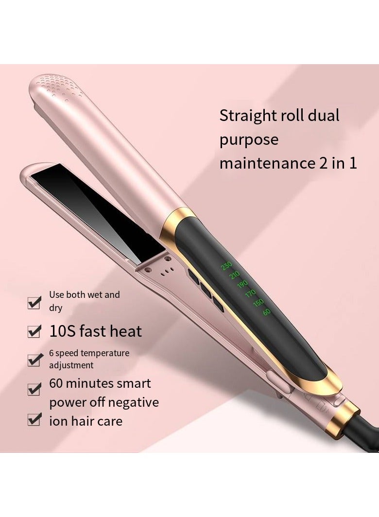general 2-in-1 Ionic Hair Straightener & Curling Iron – Dual Styling with Ceramic Plates - Image 1