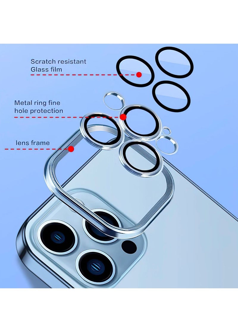 MiOne - Mione New Version Clear Plating iPhone Case with Camera Protector For iPhone 14 Pro Max Pink - Image 1