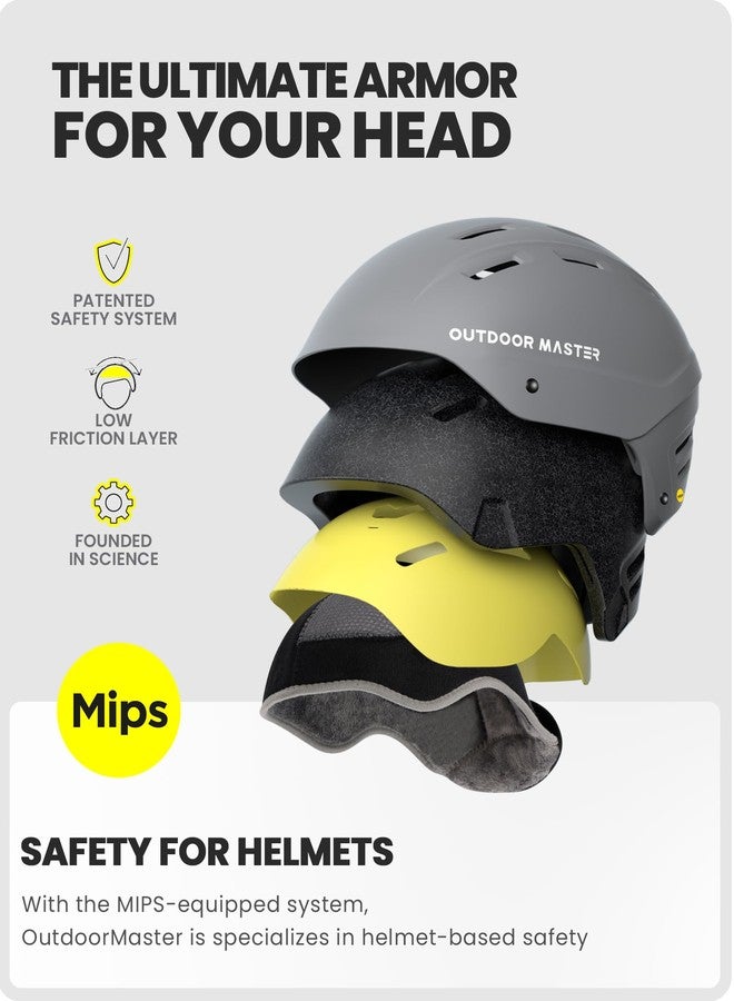 OutdoorMaster MIPS Ski Helmet - Kelvin II MIPS Snow Sport Helmet Snowboard Helmet for Men Women & Youth - Image 2