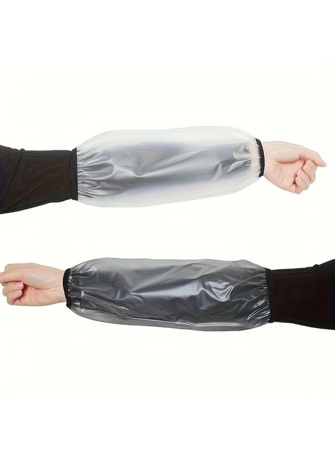 Black PVC Sleeve Covers Elastic Fit for Kitchen Office Outdoor Use Durable - Image 5