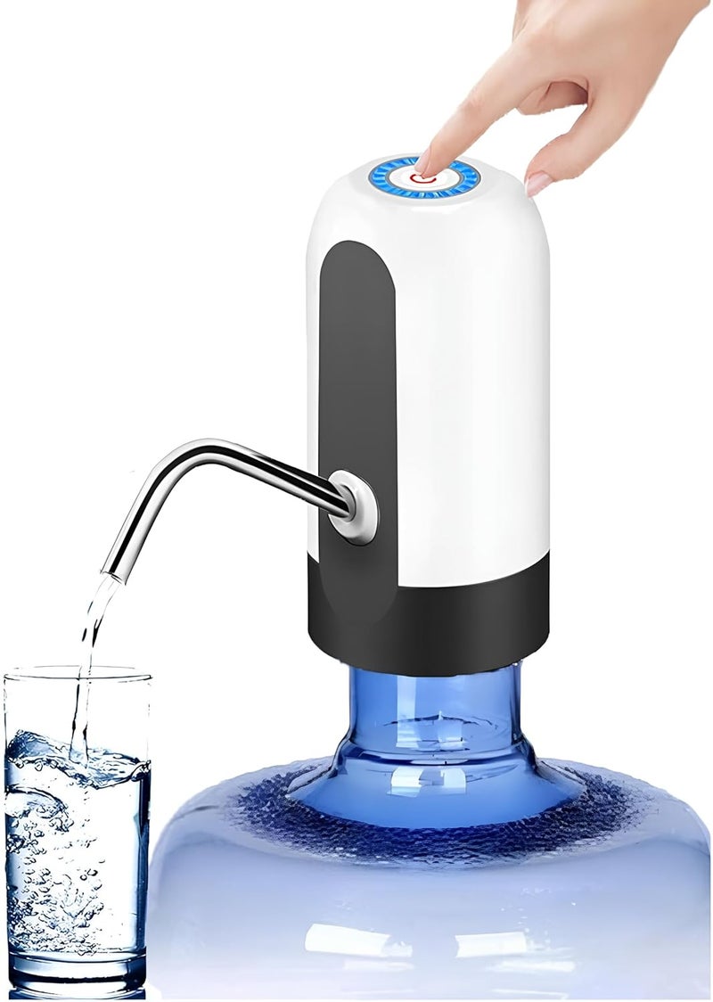 VERONIC Automatic Wireless Water Dispenser for 20 Litre Bottle Can Water Pump Ideal for Home Office Indoor Outdoor Black White - Image 1