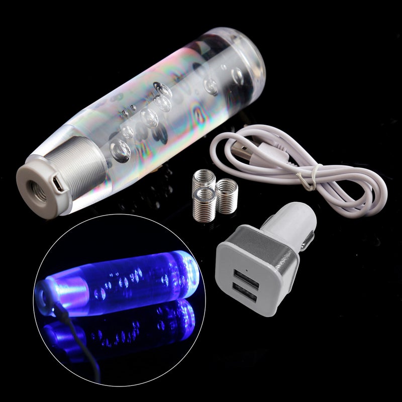 Car Gear Shift Knob Shifter Crystal Style Manual Shifting Head Universal LED Shift Lever 10cm/15cm/20cm/25cm - Image 1