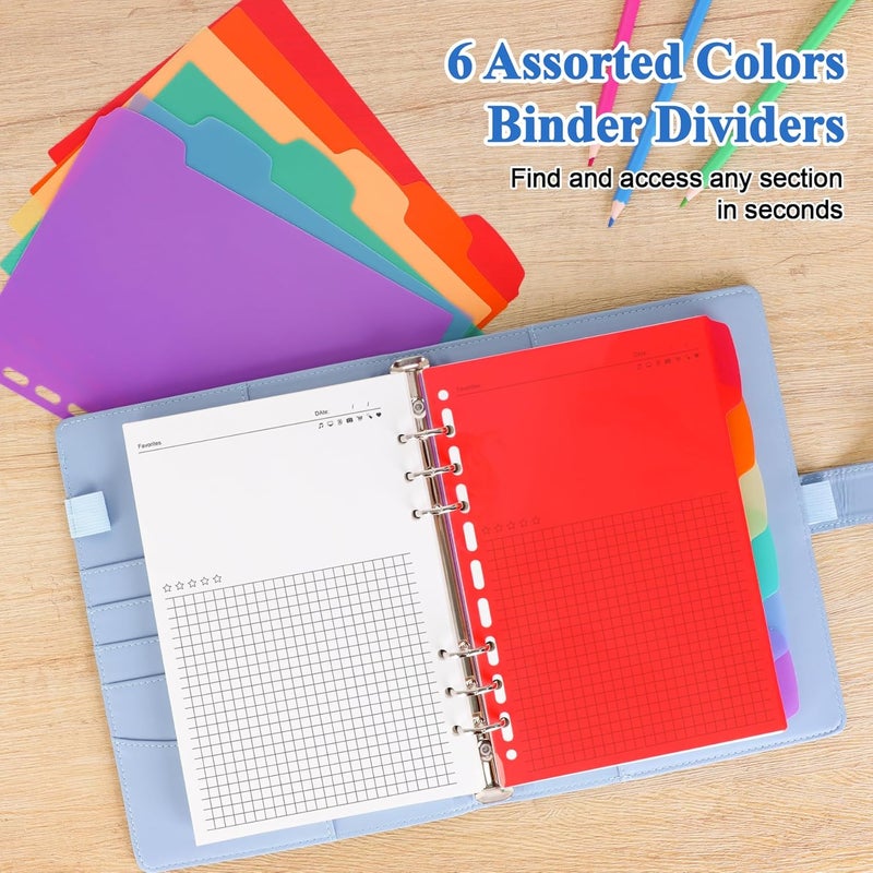 Antner A5 Refill Paper Planner Inserts for A5 6-Ring Binder, 135 Sheets 6-Hole Note Record Refills Blank&Grid Loose Leaf Filler Paper with Binder Dividers for Refillable Notebook, Journal, Sketchbook - Image 5