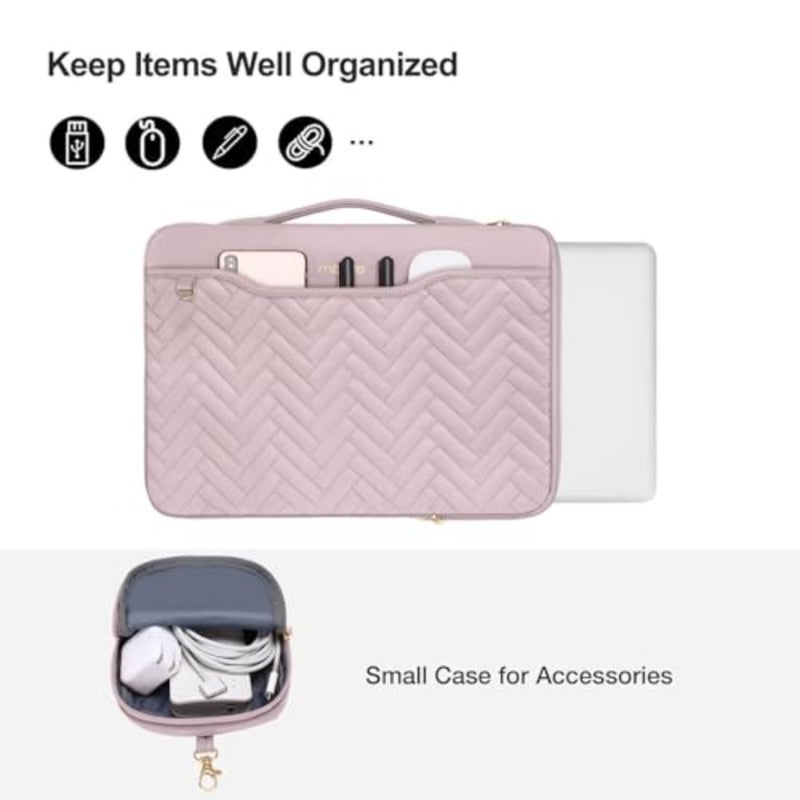 360 Protective Laptop Case for 13-inch Laptops, Durable Nylon, Black, Shockproof and Scratch-Resistant - Image 2