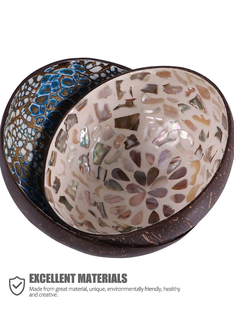 Y&D Coconut Bowls, Natural, Hand-Crafted, Vegan-Friendly, Salad, Smoothie or Buddha Bowl and Kitchen Utensils - Practical Snack Bowls (2 Pcs) - Image 5