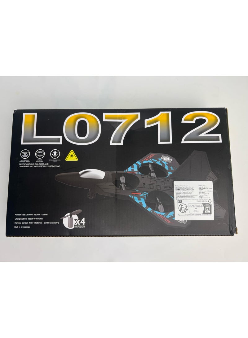 L0712 RC Fighter Jet Drone with LED Lights – 2.4GHz 4 Channel Remote Control Plane, Dual Batteries, Easy to Fly Toy Airplane for Kids & Adults – Lightweight Foam Aircraft for Indoor Outdoor Flying  - Image 5
