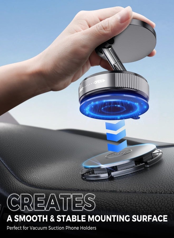eSamcore 2.75" Dashboard Sticky Pad for Vacuum Suction Magnetic Phone Holder, Flexible Car Dash Mounting Disk with Adhesive for Vacuum Absorption Magnetic Bracket [2-Pack] - Image 2