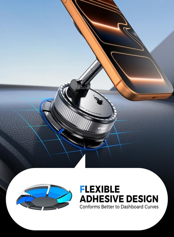 eSamcore 2.75" Dashboard Sticky Pad for Vacuum Suction Magnetic Phone Holder, Flexible Car Dash Mounting Disk with Adhesive for Vacuum Absorption Magnetic Bracket [2-Pack] - Image 5
