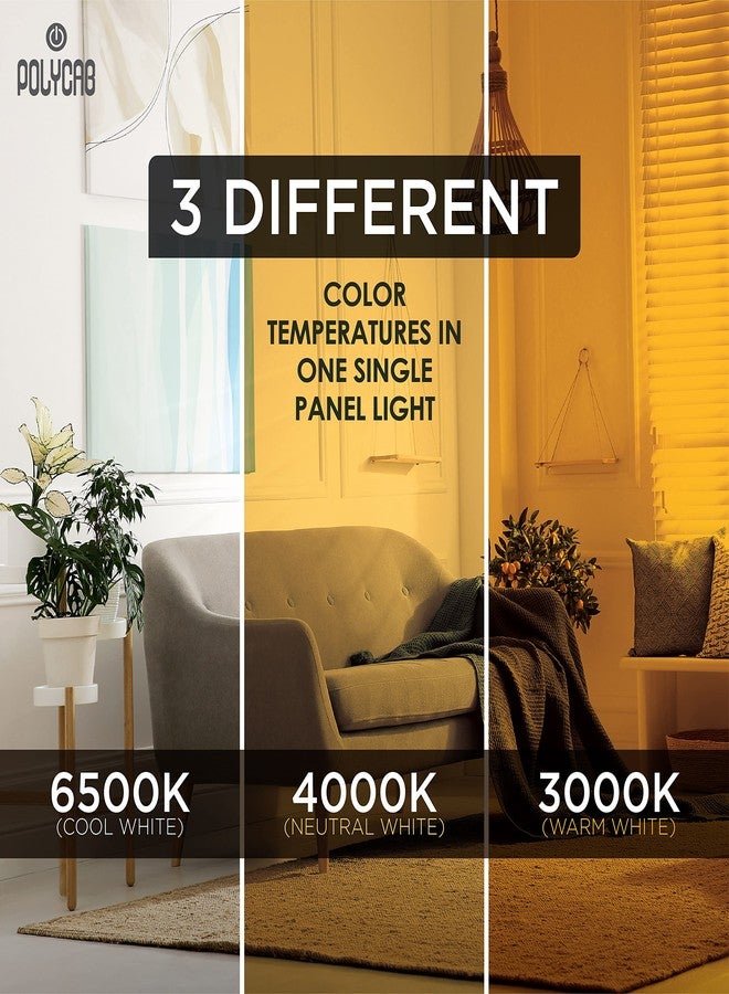 Polycab 8W Scintillate 3-in-1 Color Changing LED Panel Light, Round (cut out - 86 mm) - Image 3