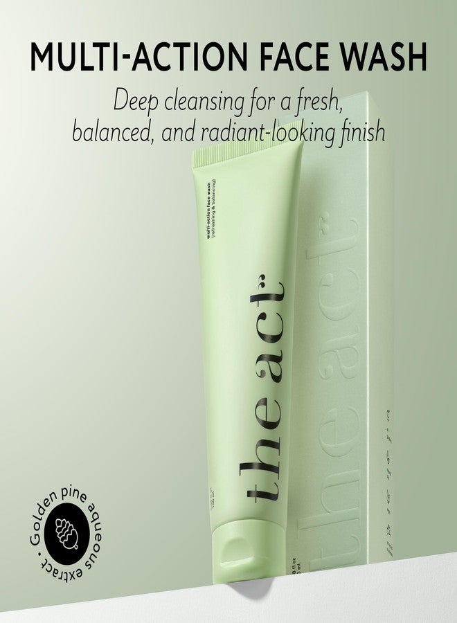 The Act Daily Face Wash - Foaming Facial Cleanser with Niacinamide, Aloe Vera, Pine Extract, Panthenol for All Skin Types - Makeup Remover, Pore Cleanser, for Women Men Vegan, Organic | 3.38 fl oz - Image 2