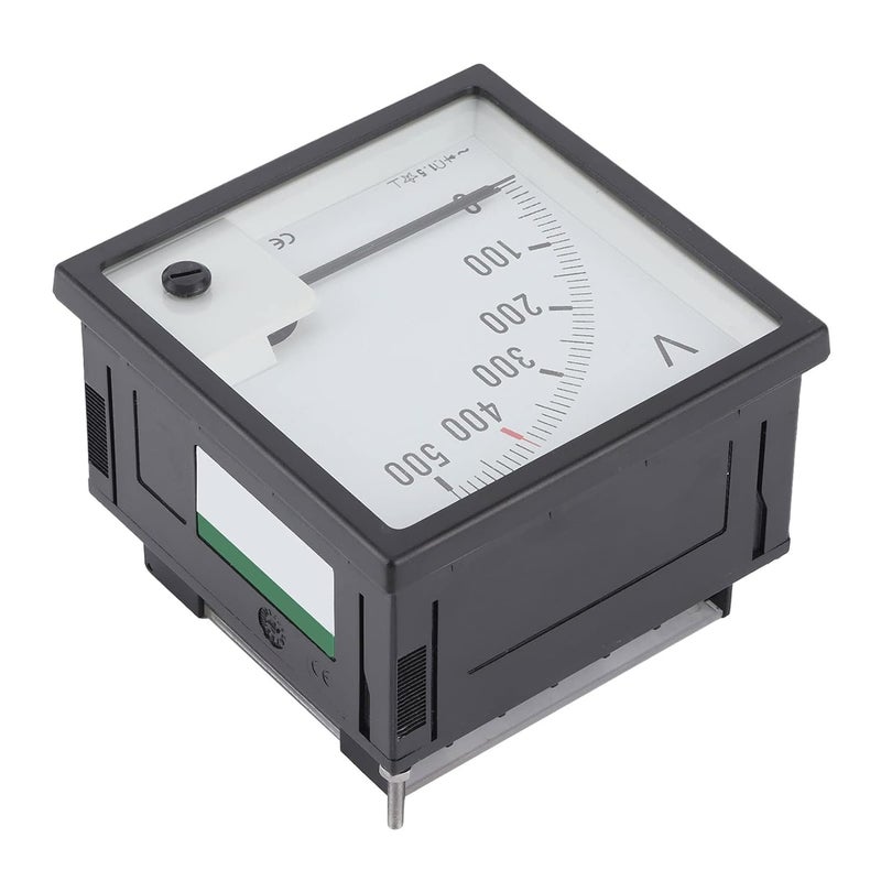 Right Angle Voltmeter Gauge, AC 0-500V Volts Meter, White Dial, Pointer Instrument - High Accuracy Class 1.5, Easy Reading, Ideal for Boat Cabin Dash - Image 4