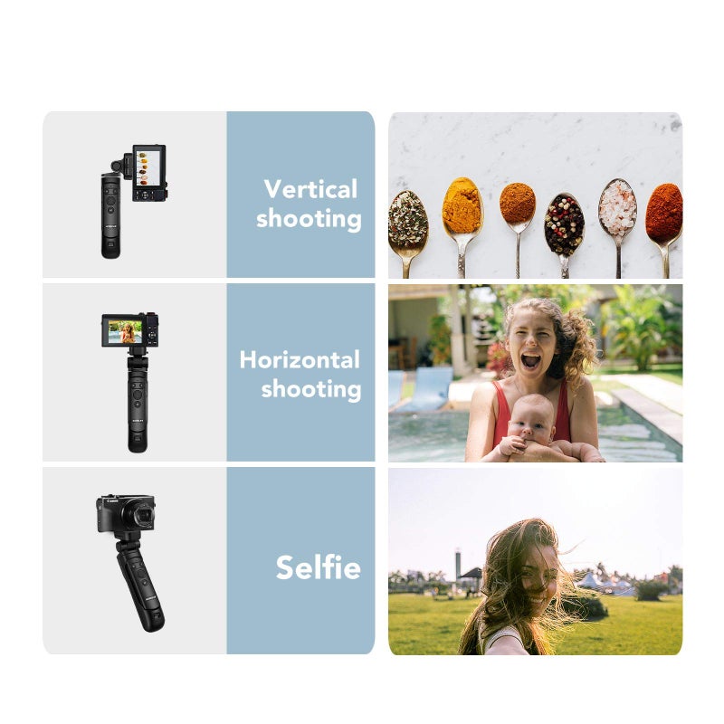 AODELAN Camera Remote Control Wireless Shooting Grip Tripod Grip for Canon EOS RP, EOS R, R5, R6, M50, M50 II, 6D Mark II, 77D, 850D, 800D, 200D, 250D, EOS Rebel SL2, T7i, T8i, 90D, EOS M6 Mark II - Image 3