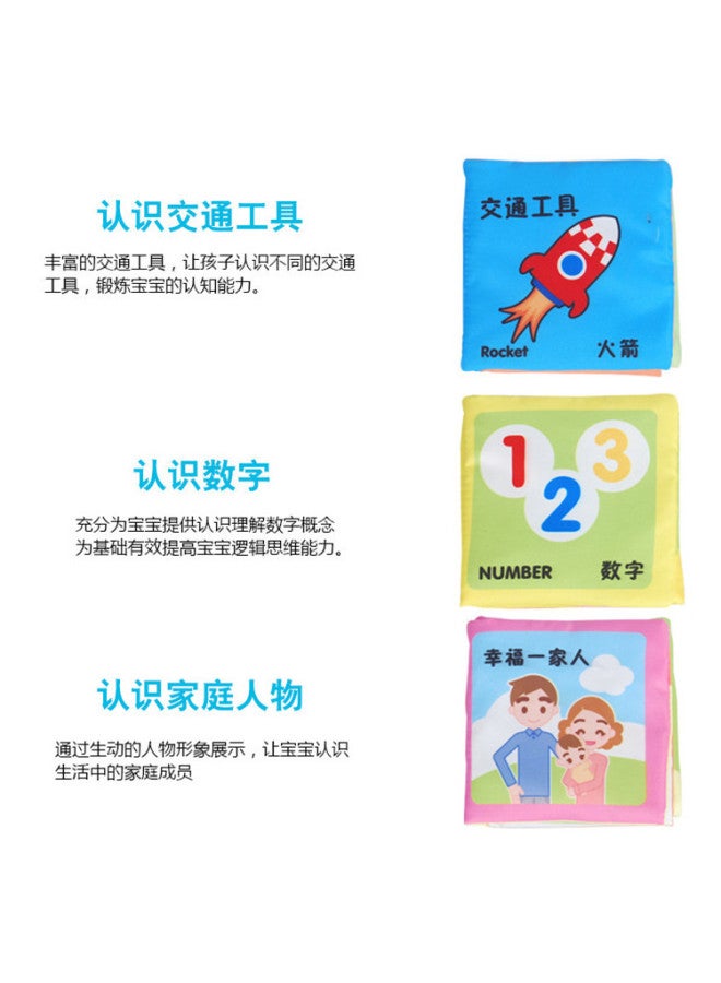 Children's Early Education Tear Not To Rip With Ring Paper Cognitive Cloth Book Baby 0-year-old Safe Bite Cartoon Animal Educational Toys - Image 2