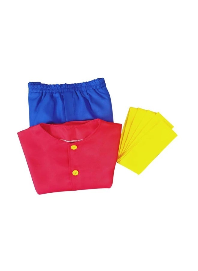 BrainGiggles Anime Costume Kids & Adult Red Shirt Shorts Set with Hat | Halloween Party Dress Up Outfit | Boys Girls Anime Inspired Tops Suits for Children & Adults - Image 2