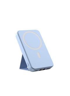 10000 mAh Magnetic MagSafe Wireless Portable Power Bank Charger，22.5W USB-C Power Delivery for iPhone12-16Series，Blue
