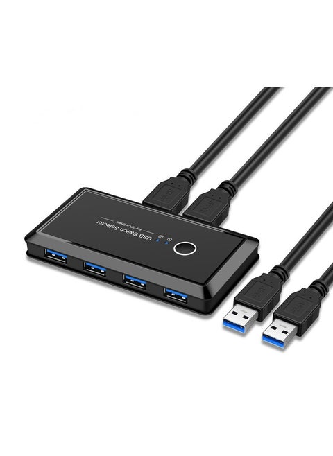 Joyelink USB 3.0 Switch, USB Switcher 2 Computers Share 4 USB Devices Peripheral USB Switch for PC Printer Scanner Mouse Keyboard, USB KVM Switch Compatible with Mac/Windows/Linux