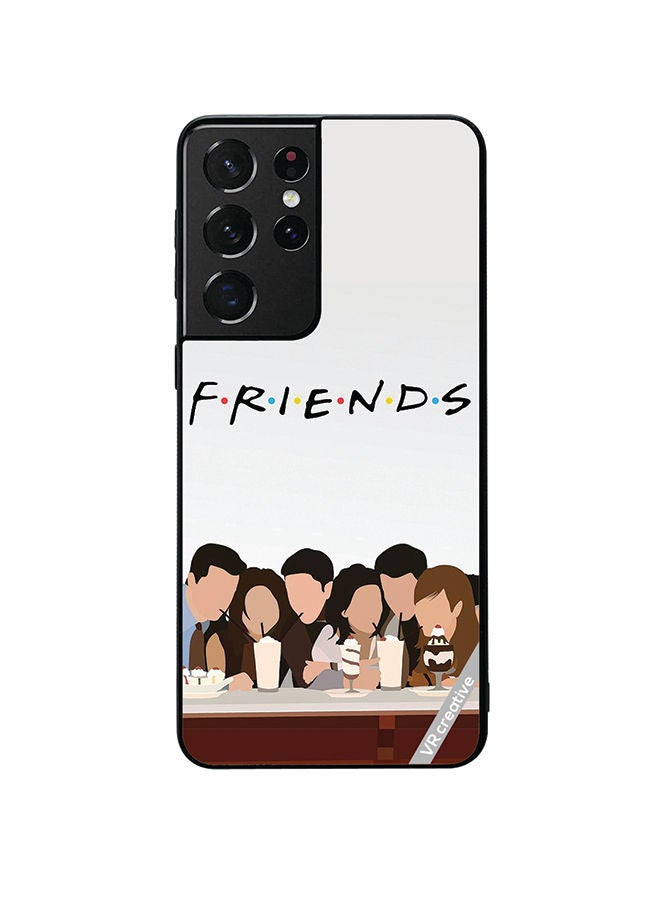 VR CREATIVE Protective Case Cover For Samsung Galaxy S21 Ultra 5G Friends Design Multicolour - Image 1