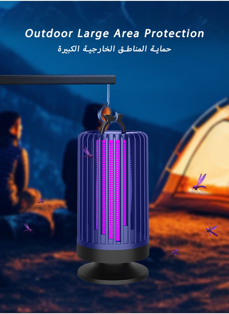 تيلانبو مبيد حشرات محمول | جهاز طارد للحشرات يعمل بالأشعة فوق البنفسجية بقوة ٥ واط يجذب البعوض والذباب والحشرات | أفضل وسيلة لمكافحة الآفات المنزلية والخارجية بتكلفة معقولة | بنفسجي غامق  - Image 4