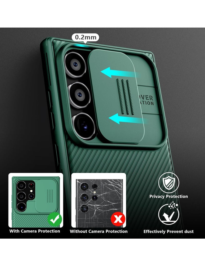 ELTRAZONE Samsung Galaxy S24 Ultra Case with Camera Cover, [Compatible with MagSafe][Military Grade Protection] Slim Shockproof Bumper Magnetic Phone Case for Galaxy S24 Ultra Case 6.8'' Green - Image 2