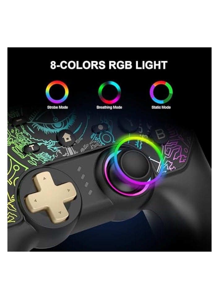 PROMASS Switch Controller Compatible with Switch/Lite/OLED Controller, Switch Pro Controller With RGB Mode, - Image 2
