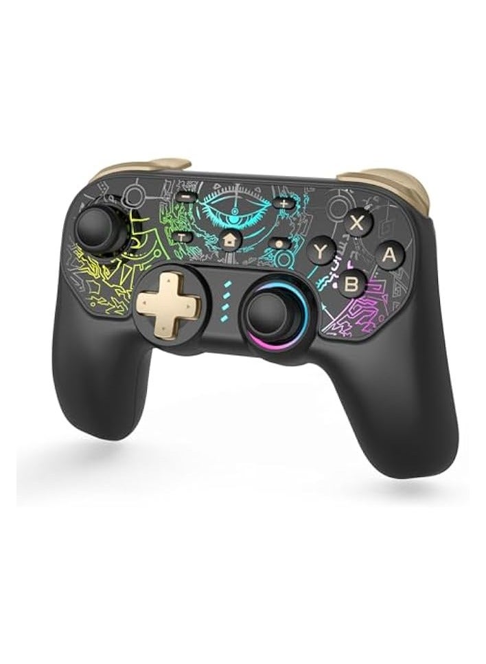 PROMASS Switch Controller Compatible with Switch/Lite/OLED Controller, Switch Pro Controller With RGB Mode, - Image 1