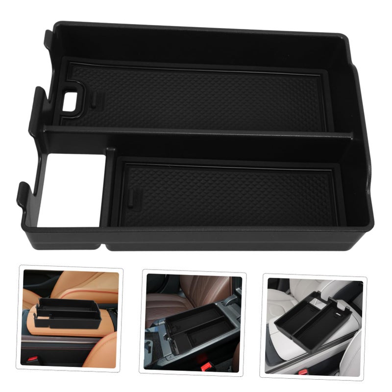 Universal Car Center Console Organizer Tray Armrest Storage Box Dustproof Easy Install - Image 5