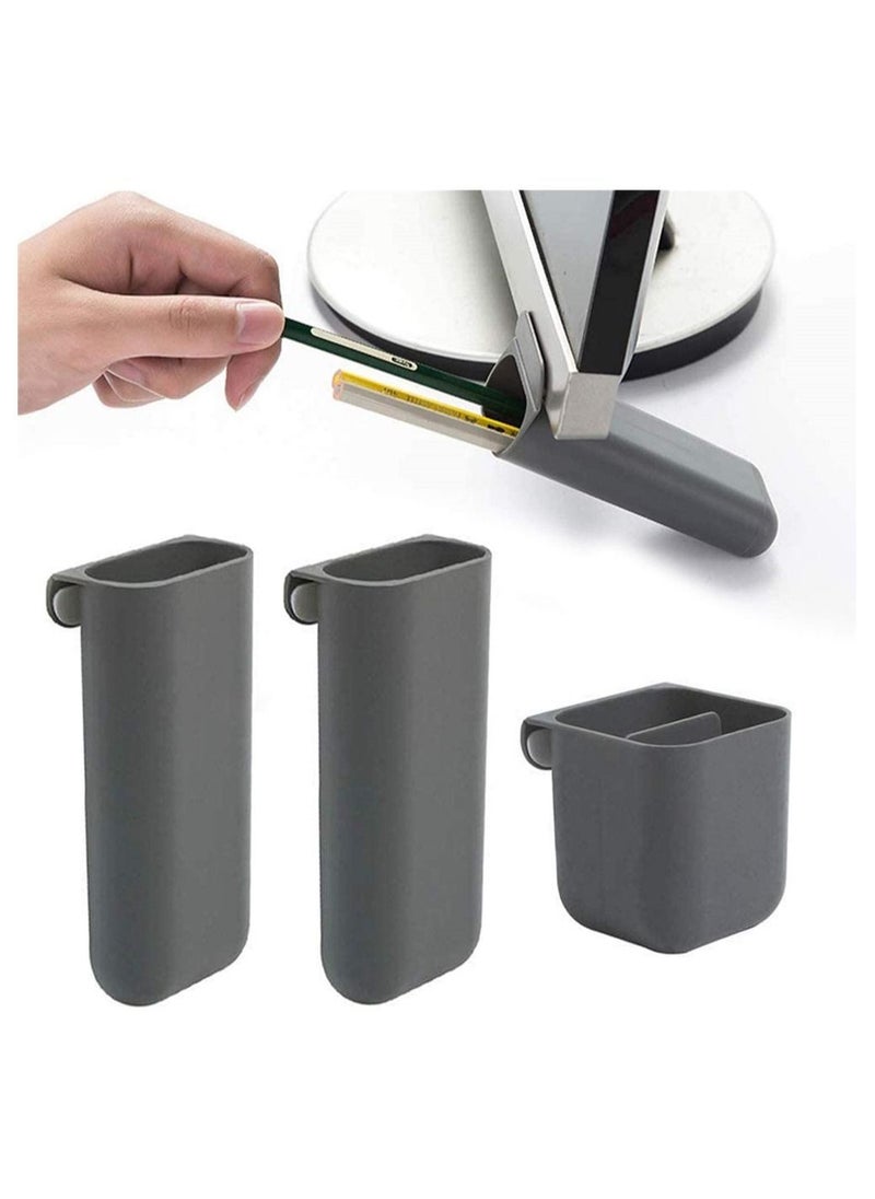 Y&D - Creative DIY Screen Pen Holder, Self Adhesive Pencil Holder for Desk, Organizer Desk Under Computer Monitor and Container, 3 Pack Paste Case - Image 1