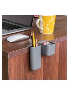 Y&D Creative DIY Screen Pen Holder, Self Adhesive Pencil Holder for Desk, Organizer Desk Under Computer Monitor and Container, 3 Pack Paste Case  - Image 5