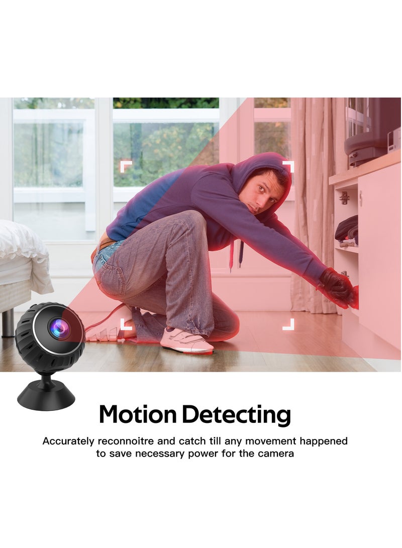 GULFLINK X10 HD Infrared Night Vision Mini WiFi Camera With Base Wireless Remote Monitoring Motion Detection Alarm Mini Camera  - Image 2