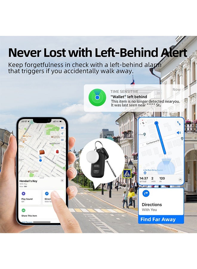 DAREU 2-Pack Smart Bluetooth Tracker for Apple Devices – Works with Apple Find My & Siri – Replaceable Battery, Splash-Resistant Item Locator for Keys, Wallets, Bags, and Luggage - Image 3