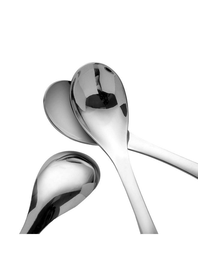 Amzgear Soup Spoons Set of 6 | Soup Spoon Stainless Steel | Chinese Soup Spoon | Asian Soup Spoons, Ramen Spoons for Soup Cereals, Steel Soup Spoon Set for Home and Kitchen, Tableware Dining, 6 pcs - Image 1