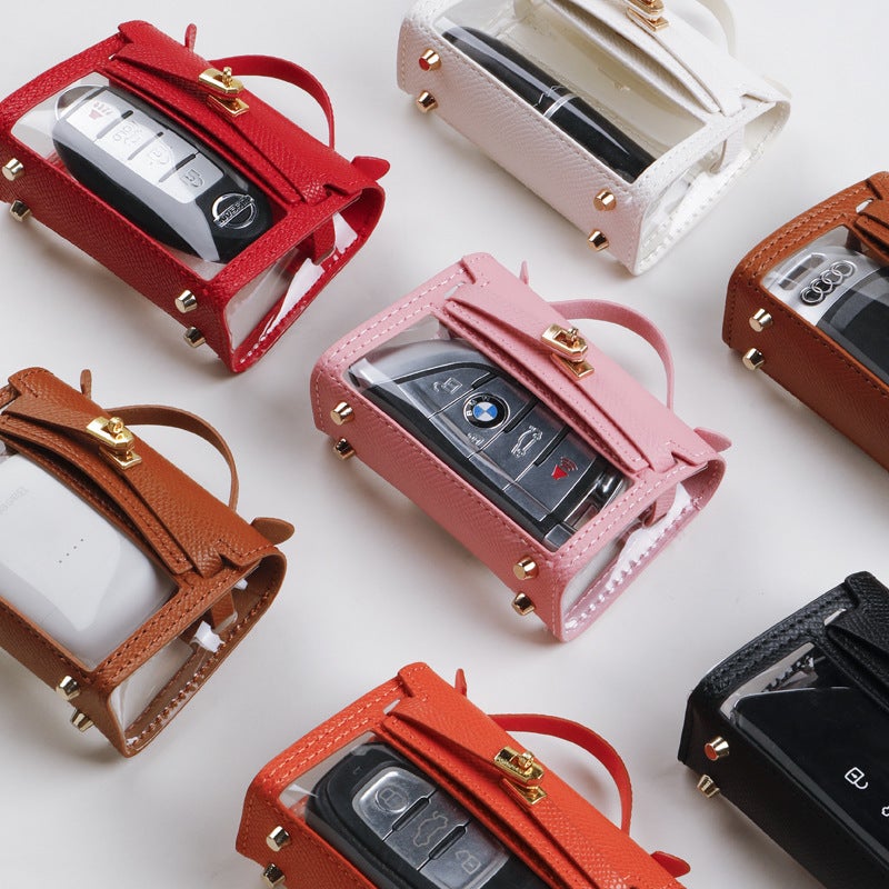 Mini Cute Aipods Headphone Bag Protective Cover Universal Internet Celebrous Transparent Platinum Bag Creative Car Key Storage Bag - Image 5